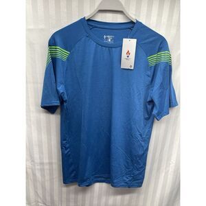 Liberty Pro Shirt Size Medium Mens Polyester‎ Spandex Blend Blue